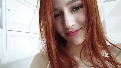 Keep in view redhead beauty Sherice flashing tits and fingering herself